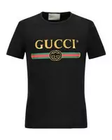 new gucci italy t-shirt street style center logo black